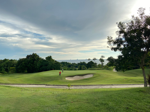 Sand hazard at Brickshire Golf Course